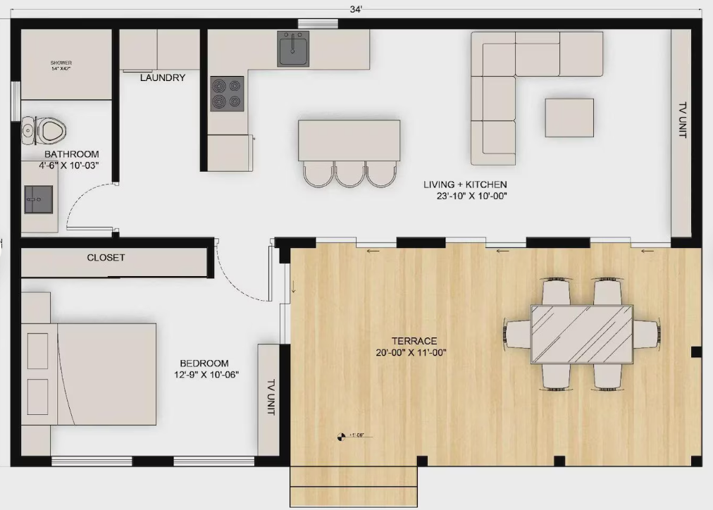 Dreamlux ADU Floor Plan Layout